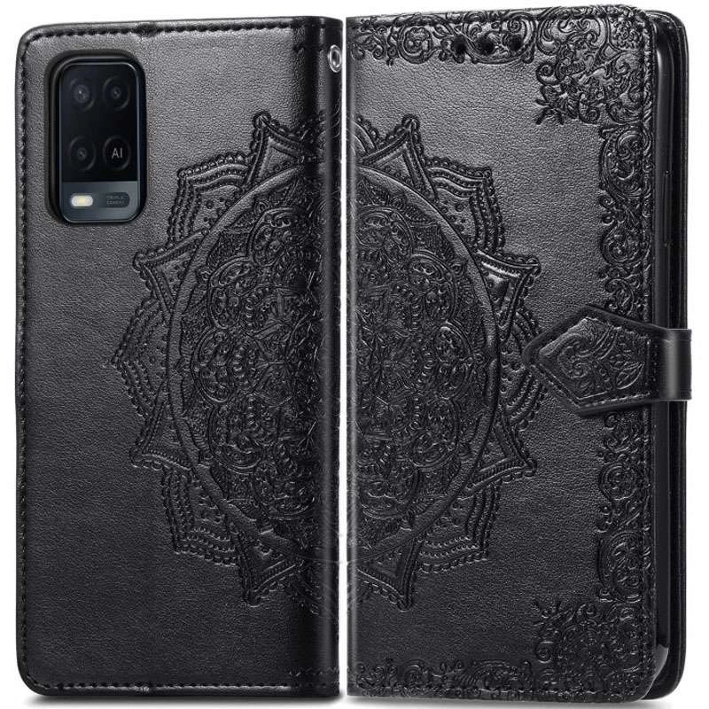 Шкіряний чохол-книжка Art Case з візитницею для Oppo A54 4G – Чорний. Фото 1 з 4