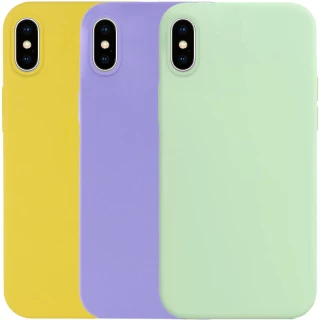 Чохол з закритим низом Silicone Case на Apple iPhone XS (5.8") фото 1 з 4