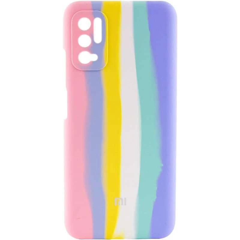 

Чохол Silicone Case Райдуга з закритим низом на Xiaomi Redmi Note 10 5G (Рожевий / Бузковий)