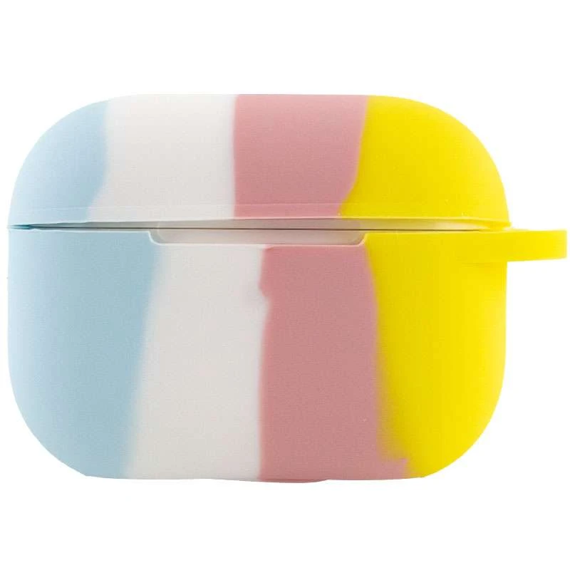 Силіконовий футляр Colorfull для навушників AirPods Pro – Блакитний / Жовтий. Фото 2 з 4