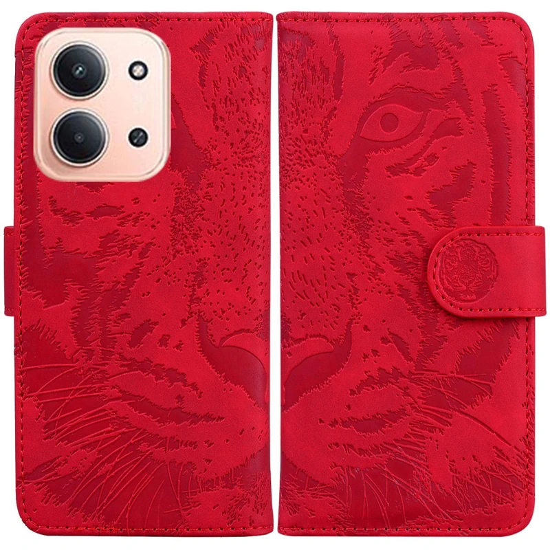 Шкіряний чохол-книжка Tiger для Xiaomi Redmi 15C (EU) – Red. Фото 7 з 7