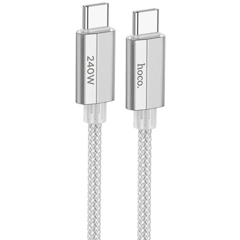 Дата кабель Hoco U134 Primero Type-C to Type-C 240W (1.8m) – Gray. Фото 1 з 4