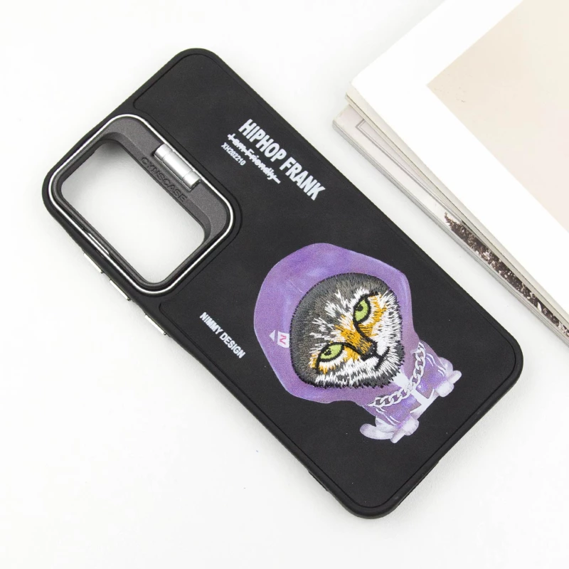 TPU+PC чехол с животными для Xiaomi Poco C65 – Black Cat. Фото 4 из 7