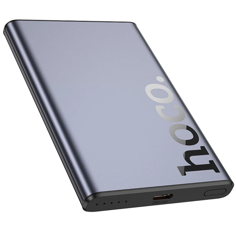 Портативное ЗУ Power Bank Hoco Q32 Bird PD20W с БЗУ 5000 mAh – Metal gray. Фото 2 из 4