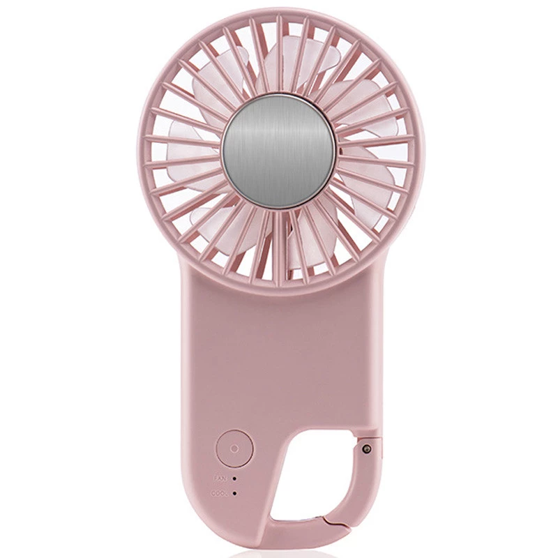 Портативний вентилятор SQT-BF2 з карабіном 1800mAh – Pink. Фото 1 з 3
