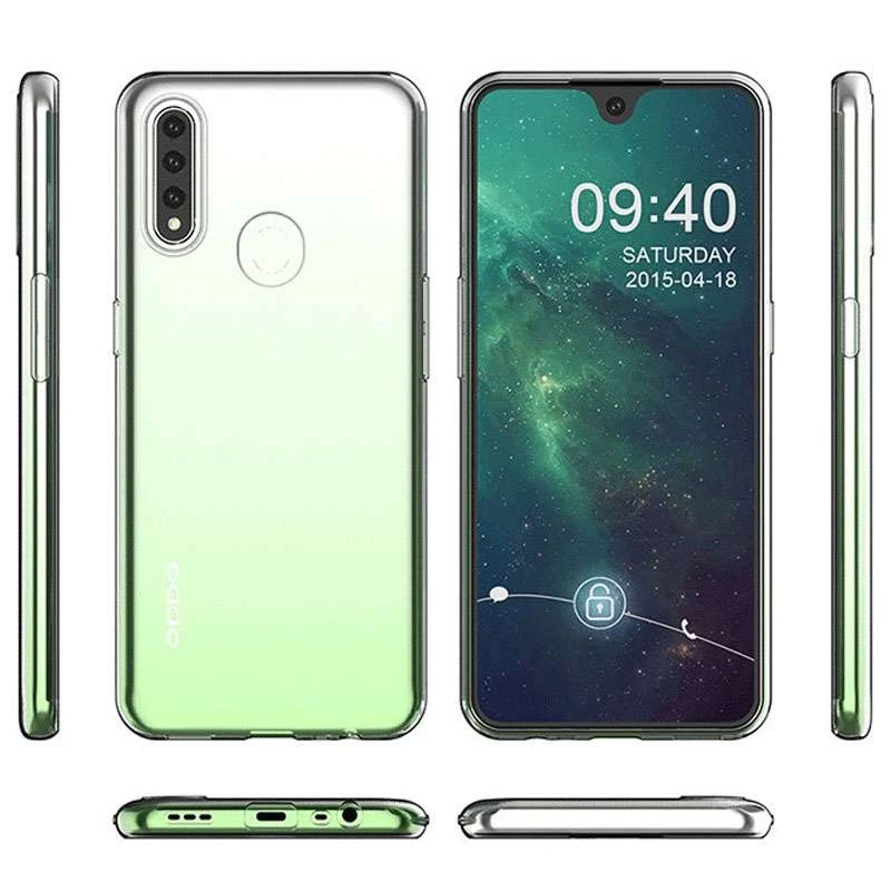 Ультратонкий силиконовый чехол 1 мм для Oppo A31 – Бесцветный (прозрачный). Фото 4 из 7