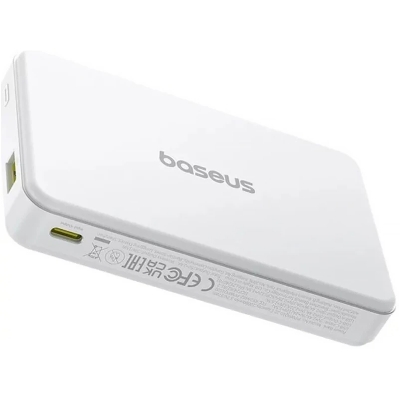Портативний ЗП Power Bank Baseus Airpow II OS Qi2 22.5W з БЗП 10000 mAh (P10080000) – Moon White. Фото 3 з 4