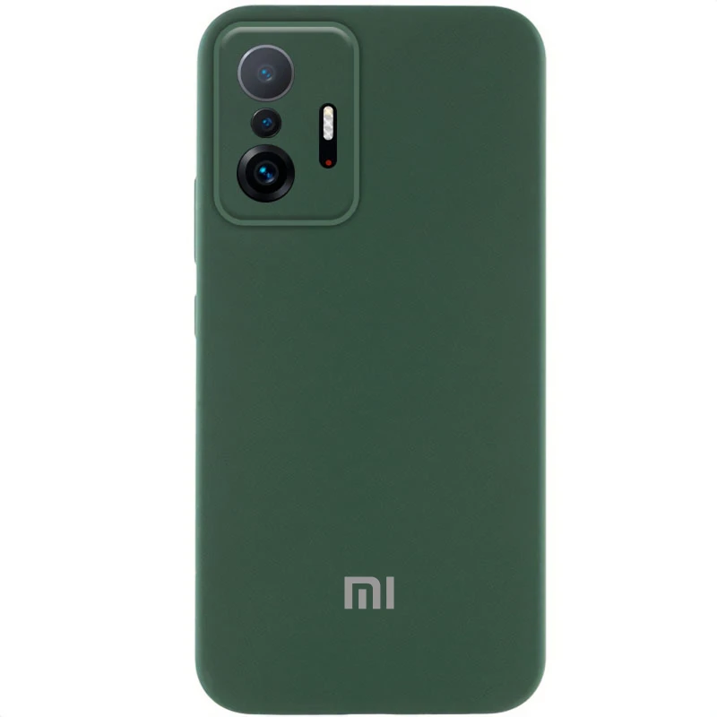Чехол Silicone Case Lakshmi Premium L с закрытой камерой для Xiaomi 11T / 11T Pro – Зеленый / Cyprus Green. Фото 1 из 1