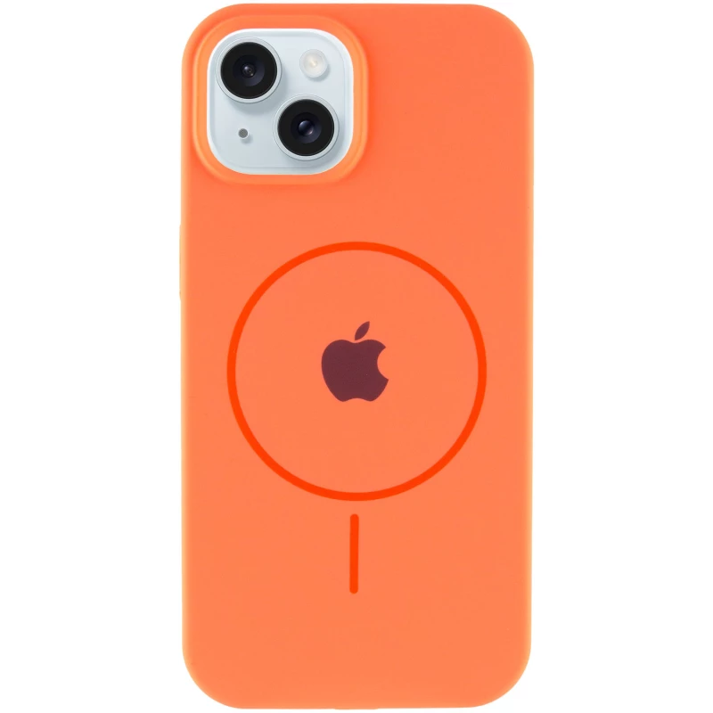 Чохол Silicone Armor Max with MagSafe для Apple iPhone 14 Plus (6.7") – Помаранчевий / Papaya. Фото 3 з 6