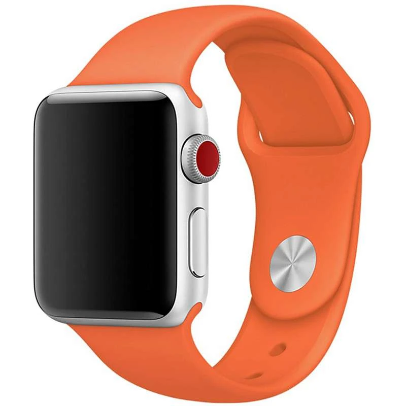 

Силіконовий ремінець для Apple watch 38mm / 40mm (Помаранчевий / Apricot)