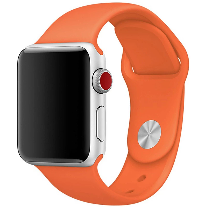 

Силіконовий ремінець для Apple watch 42mm/44mm/45mm/49mm (Помаранчевий / Apricot)