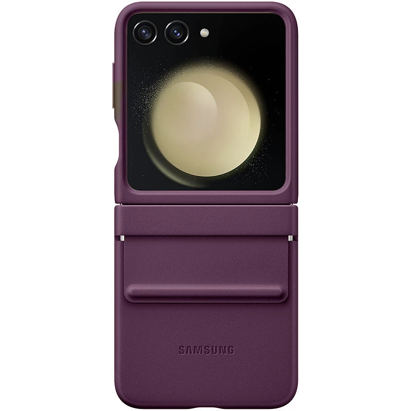Шкіряний чохол Leather Case Premium на Samsung Galaxy Z Flip5 – Purple. Фото 1 з 5
