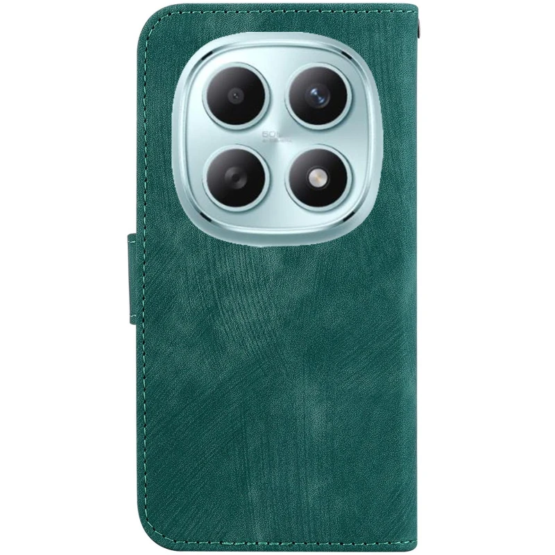 Кожаный чехол-книжка Cute Tiger для Xiaomi Redmi 15 (EU) – Green. Фото 2 из 4
