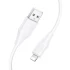 Дата кабель Hoco X124 Bien silicone USB to Lightning 2.4A (1m) – White. Фото 2 из 3