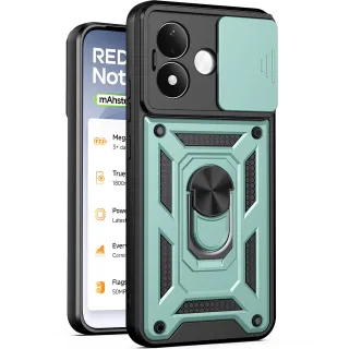Ударопрочный чехол Ummi Camshield Serge Ring (in box) для Xiaomi Redmi Note 17 — Зеленый / Green