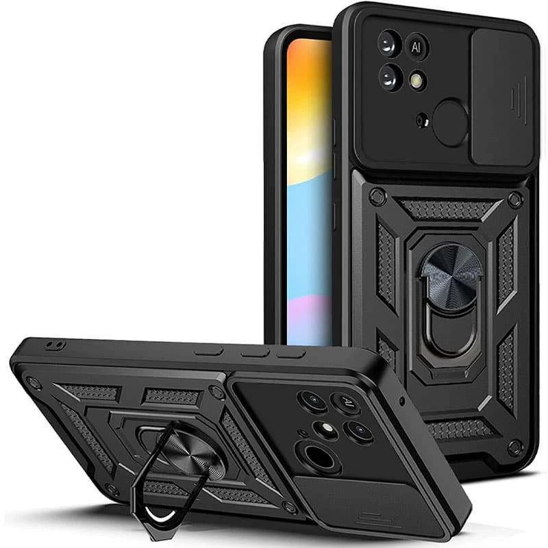 

Ударопрочный чехол Serge Ring с защитой камеры для Xiaomi Poco C40 (Черный), Чорний