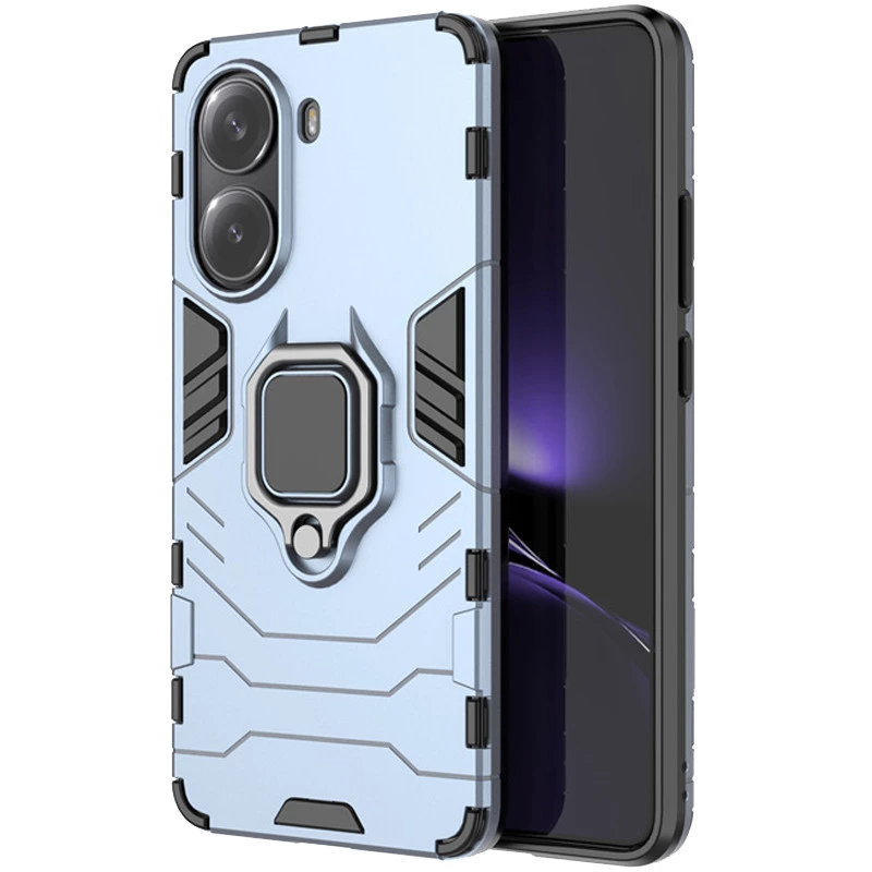 Противоударный чехол Transformer с кольцом для Xiaomi Poco X7 Pro – Серый / Metal slate. Фото 1 из 3