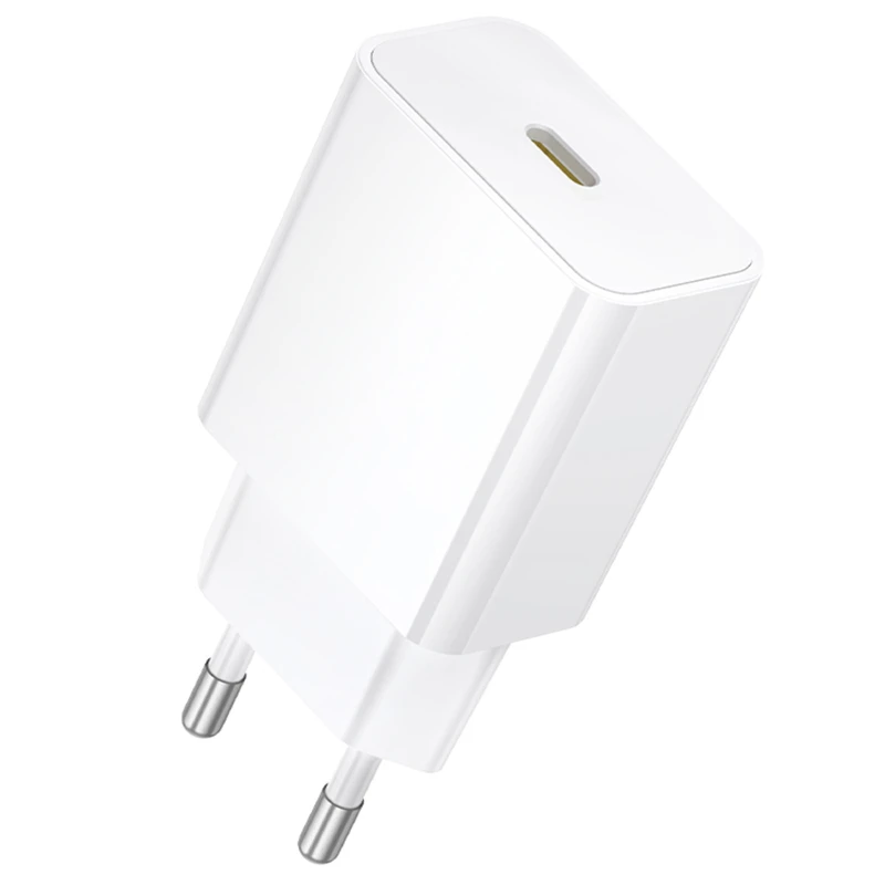 СЗУ Borofone BA112A Star PD20W (1USB-C) + кабель Type-C to Type-C – White. Фото 2 из 3