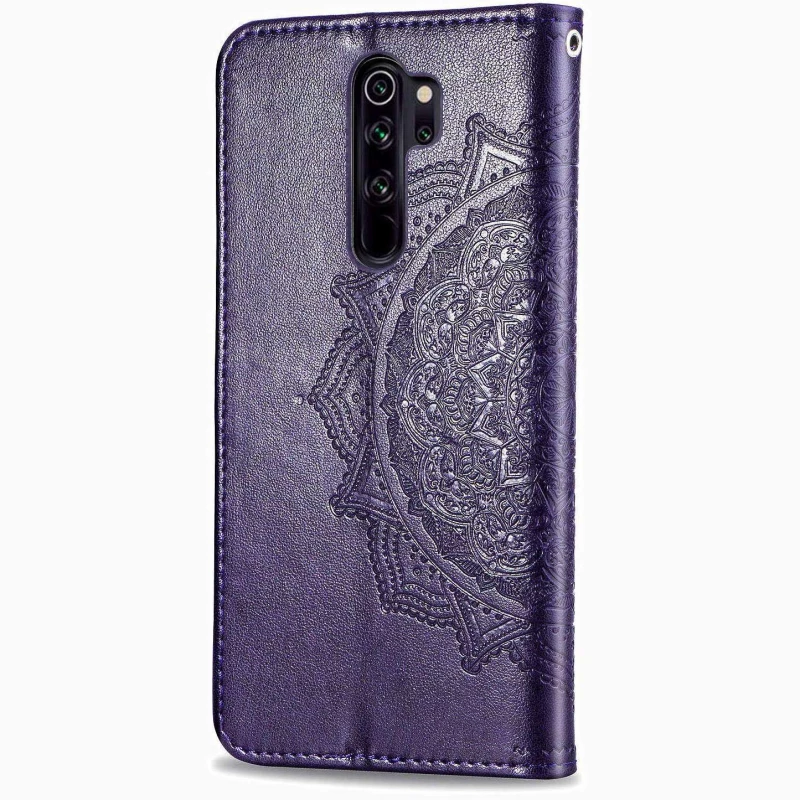 Кожаный чехол-книжка Art Case с визитницей для Xiaomi Redmi Note 8 Pro – Фиолетовый. Фото 4 из 7