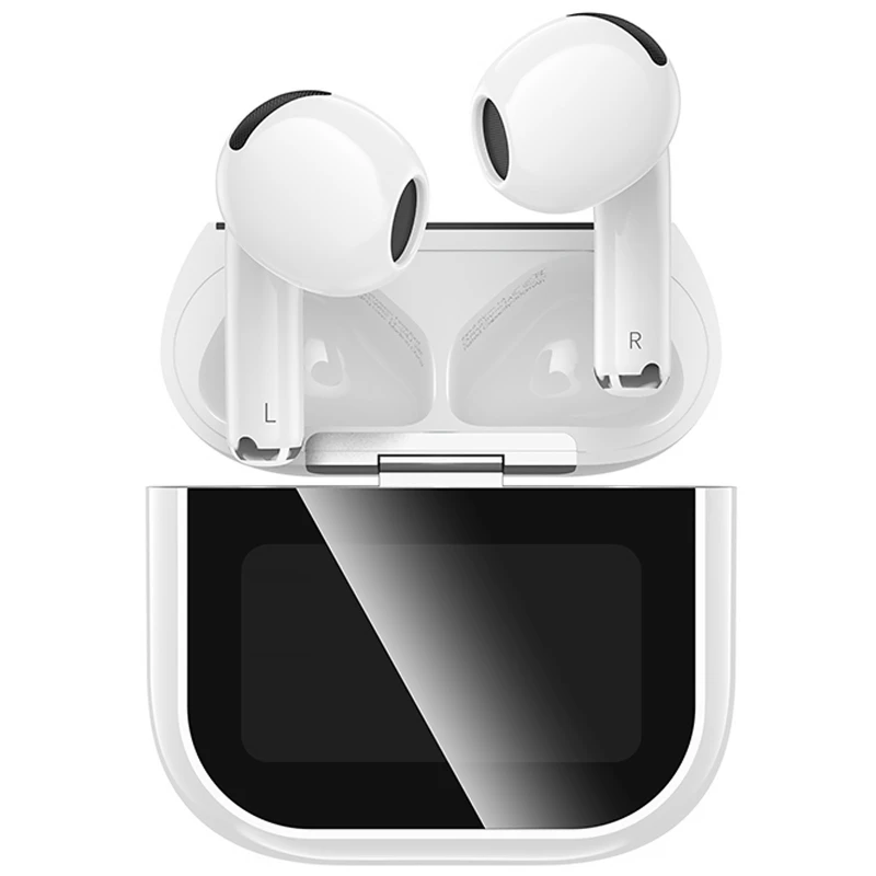 Беспроводные TWS наушники Hoco EW82 Sparkle with Touch Screen – White. Фото 5 из 6