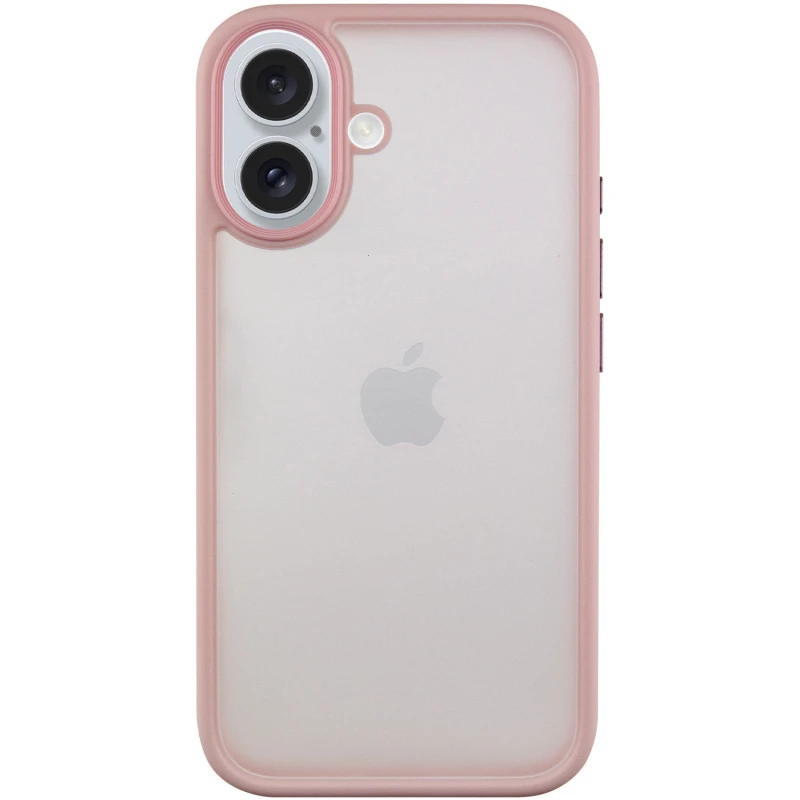 TPU+PC с металлическими кнопками для Apple iPhone 16 – Розовый / Pink. Фото 1 из 6