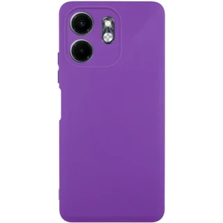 Цветной силиконовый чехол GETMAN с закрытой камерой на Xiaomi Redmi 15 4G (Global) / 5G — Фиолетовый / Purple