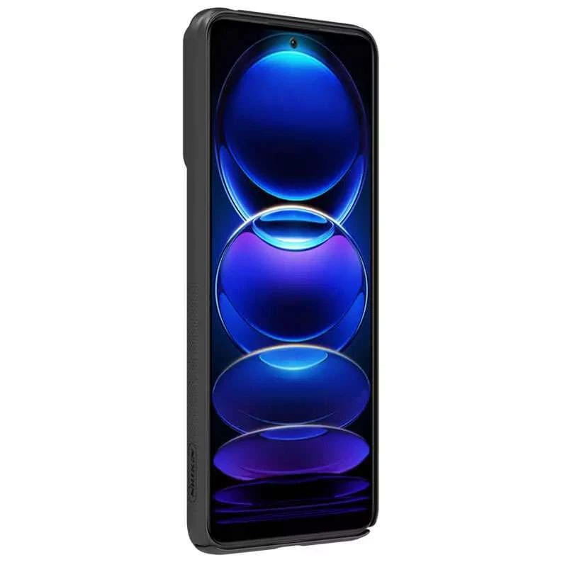 Карбована накладка Nillkin зі шторкою для камери на Xiaomi Redmi Note 12 5G – Чорний / Black. Фото 4 з 5