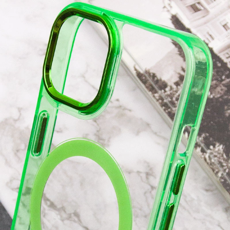 Силіконовий чохол Iris с MagSafe на Apple iPhone 12 Pro Max (6.7") – Салатовий. Фото 8 з 8