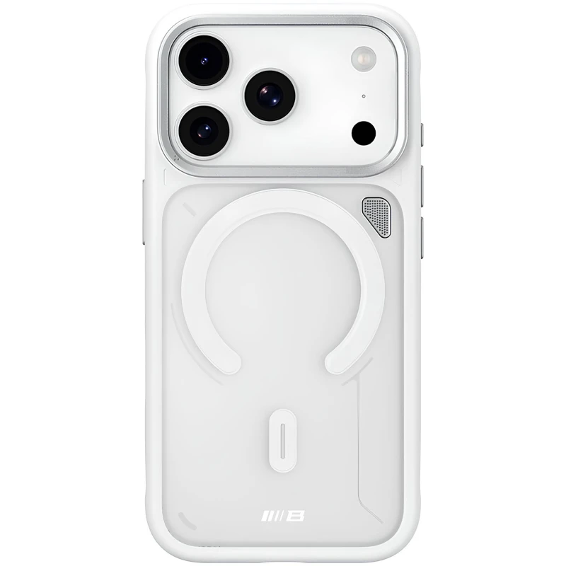 TPU+PC чехол Blueo Frosted Heat Dissipation Stand with MagSafe для Apple iPhone 18 Pro – Белый / White. Фото 2 из 3