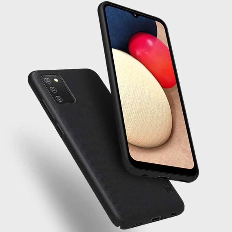 Пластикова накладка Nillkin Frost на Samsung Galaxy A02s – Чорний. Фото 5 з 8