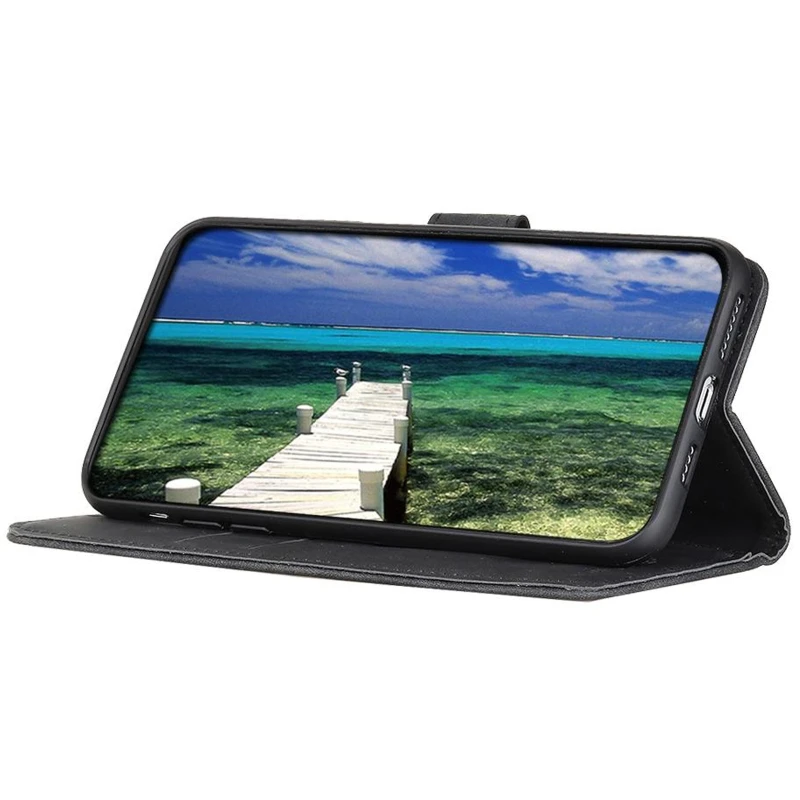 Шкіряний чохол-книжка KHAZNEH Retro для Samsung Galaxy A56 5G – Black. Фото 3 з 4
