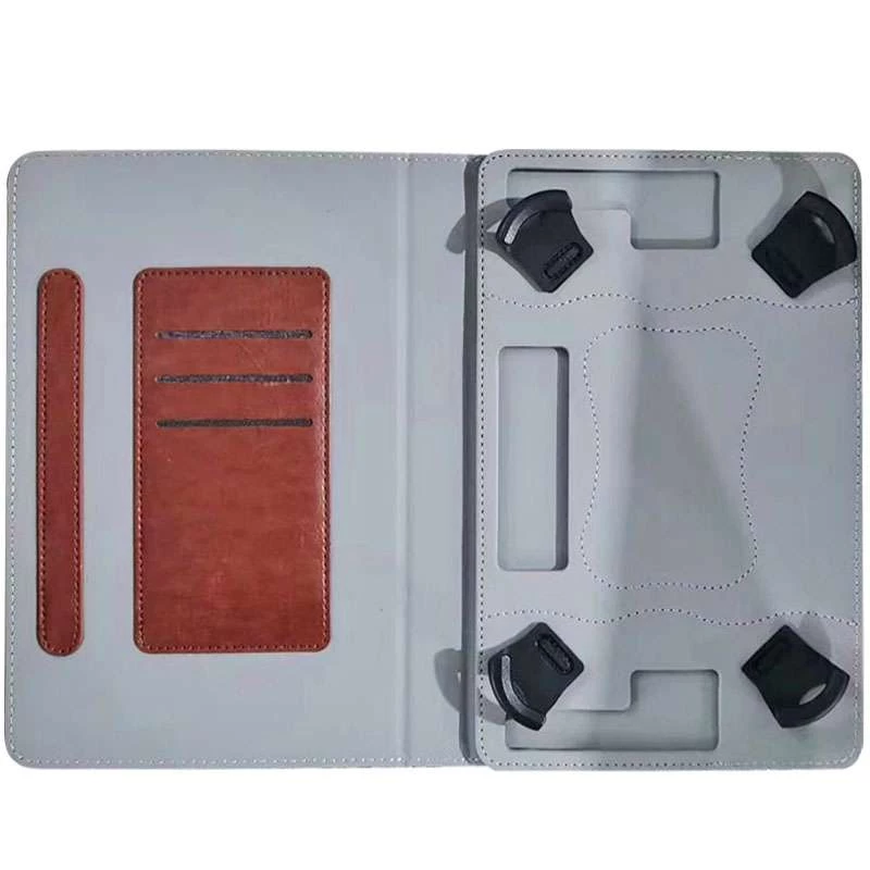 Універсальний шкіряний чохол книжка для планшета 9-10" – Коричневий. Фото 2 з 2