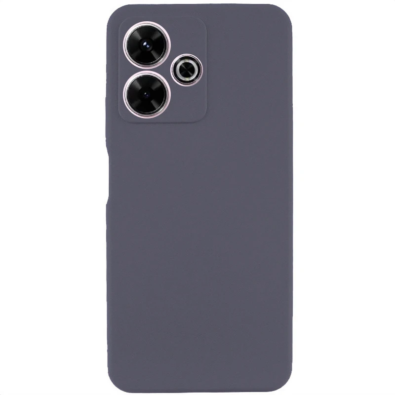 Чехол Silicone Case Lakshmi Premium з закритою камерою на Xiaomi Poco M6 4G – Серый / Dark Gray. Фото 1 из 2