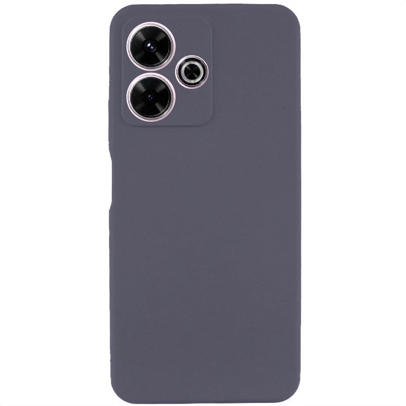 Чохол Silicone Case Lakshmi Premium з закритою камерою на Xiaomi Redmi 13 4G – Сірий / Dark Gray. Фото 1 з 2