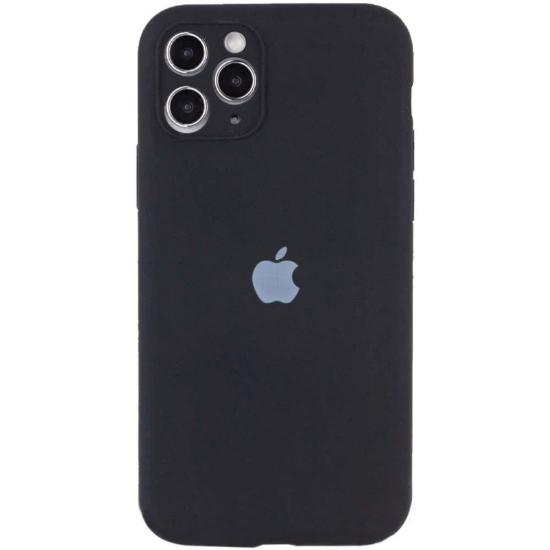 

Чехол Silicone Case с защитой камеры для Apple iPhone 12 Pro Max (6.7") (Черный / Black), Чорний / black