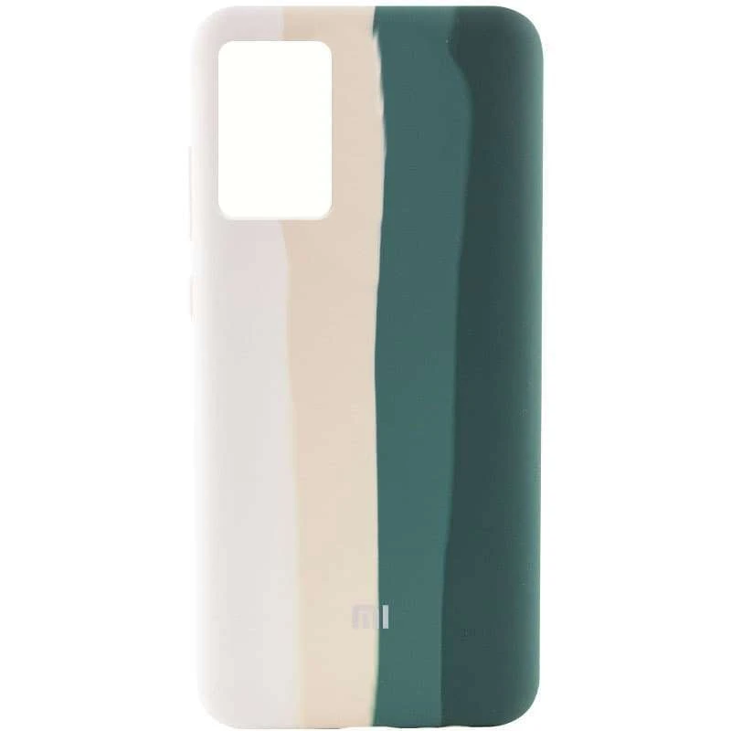 

Чохол Silicone Case Райдуга з закритим низом на Xiaomi Redmi Note 11 (Global) / Note 11S (Білий / Зелений)
