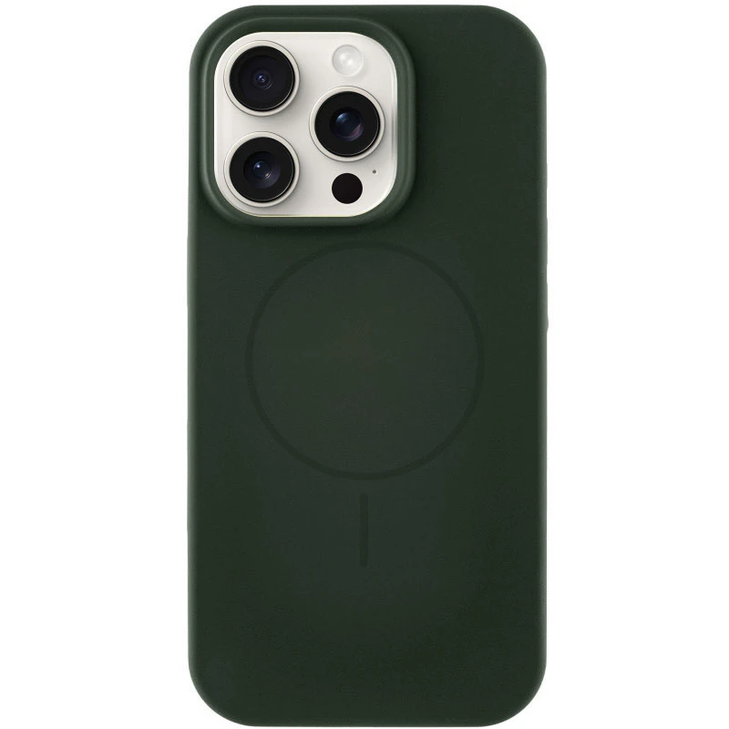 Чохол Silk Full Protective (AA) NO LOGO with Magnetic Fit для Apple iPhone 14 (6.1") – Зелений / Dark Olive. Фото 1 з 7