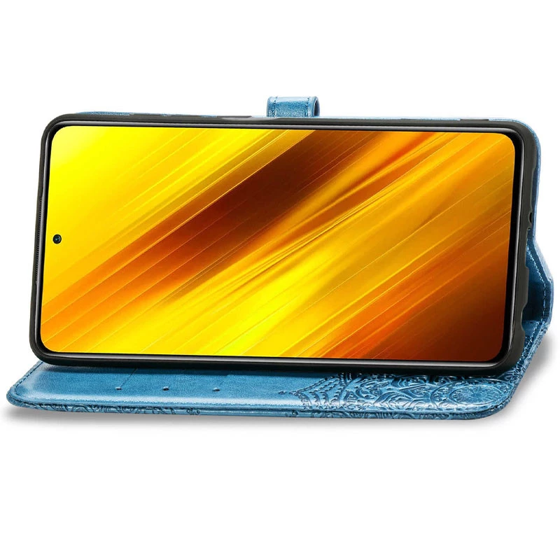 Шкіряний чохол-книжка Art Case з візитницею для Xiaomi Poco X3 NFC / Poco X3 Pro – Синій. Фото 3 з 6