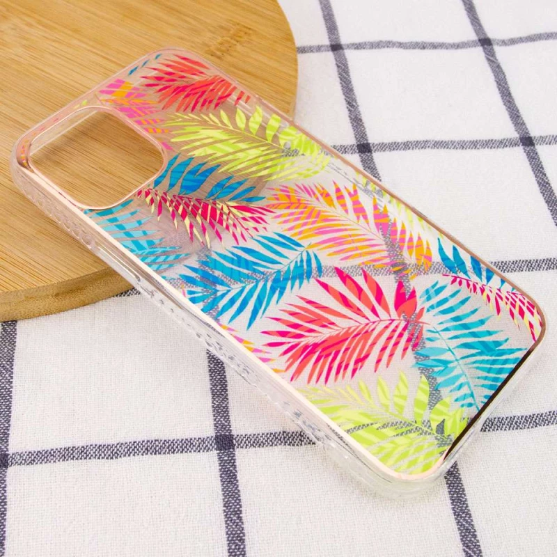 TPU+PC чохол з квітами на Apple iPhone 11 Pro (5.8") – Пальмове листя. Фото 2 з 3