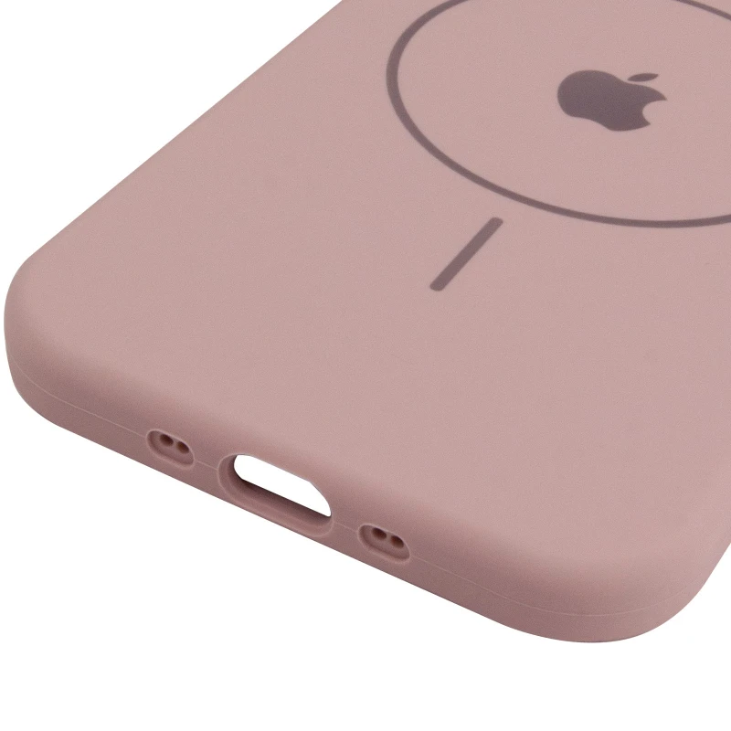 Чохол Silicone Case Full Protective (AA) V2 with MagSafe для Apple iPhone 17 Pro (6.3") – Рожевий / Pink Sand. Фото 11 з 11