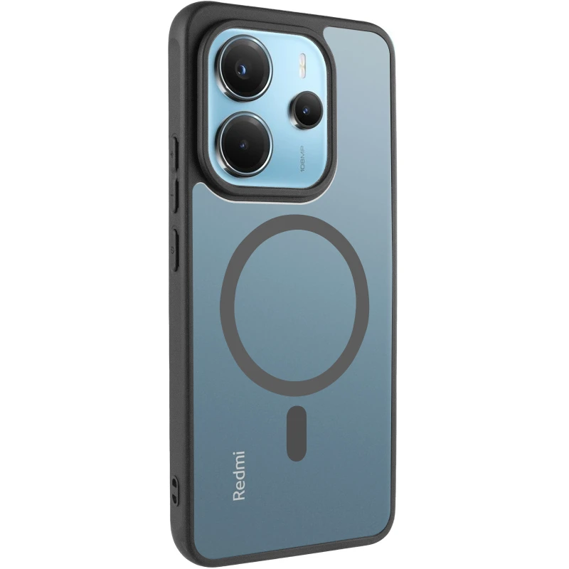 Чохол TPU Bloom with Magnetic Fit для Xiaomi Redmi Note 14 4G (Europe version) – Black. Фото 1 з 6