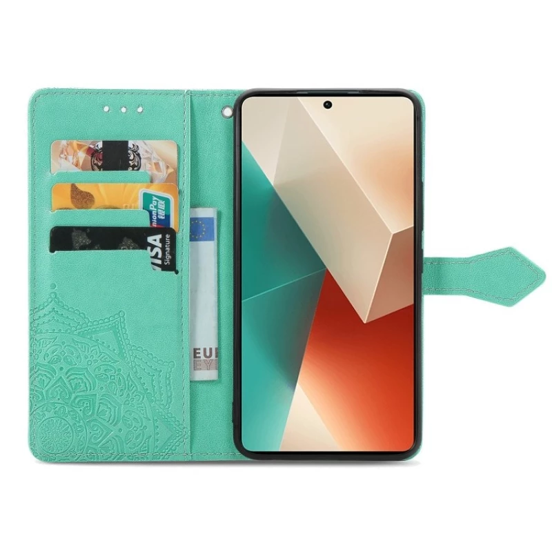 Чохол-книжка Art Case на Xiaomi Redmi 13 4G – Бірюзовий. Фото 3 з 7