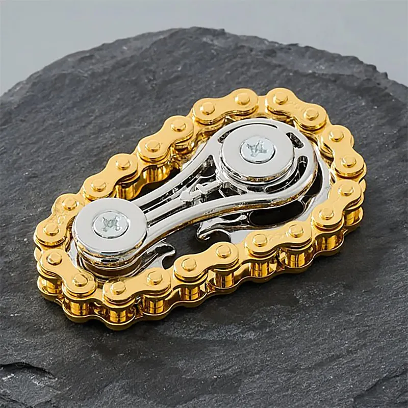 Антистрес Металевий Bike Chain Spinner – Golden. Фото 3 з 4