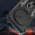 Ударостійкий чохол Square Ring зi шторкою на камеру на Xiaomi Poco C75 – Чорний / Black. Фото 5 з 5