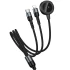 Дата кабель Hoco CW64 3in1 Type-C to iWatch/Lightning/Type-C 15W (1.2m) – Black. Фото 1 з 6