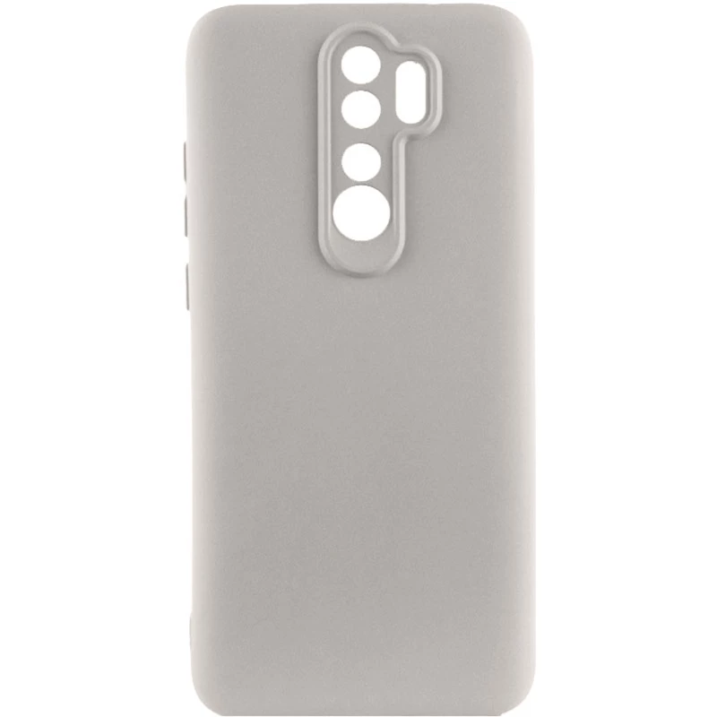 Цветной силиконовый чехол GETMAN с закрытой камерой на Xiaomi Redmi Note 8 Pro – Серый / Lavender. Фото 1 из 1