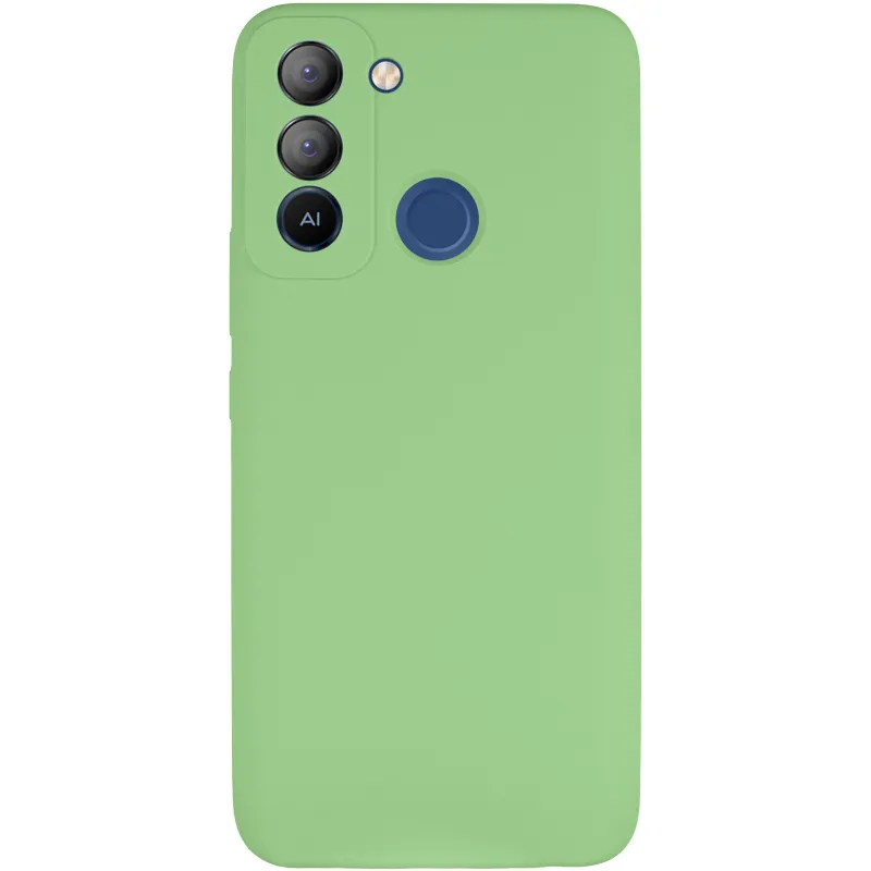 Чехол Silicone Case Lakshmi Premium з закритою камерою на TECNO Pop 5 LTE – Мятный / Mint. Фото 4 из 8