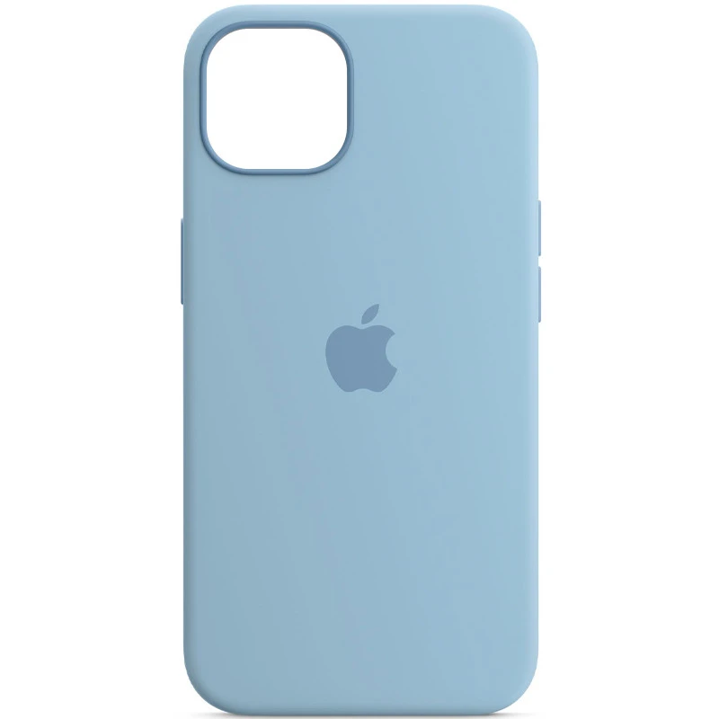 Чехол Silicone case (AAA) with Magsafe and Animation для Apple iPhone 13 (6.1") – Голубой / Blue Fog. Фото 2 из 3