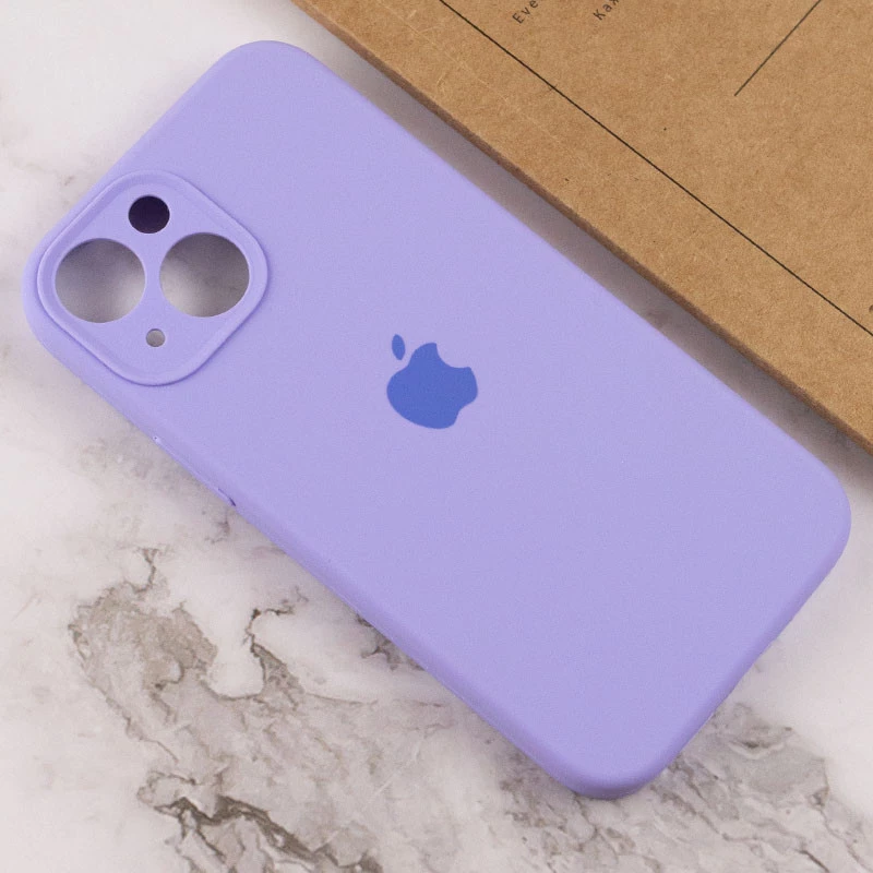 Чехол Silicone Case с защитой камеры для Apple iPhone 15 Plus (6.7") – Сиреневый / Dasheen. Фото 4 из 4