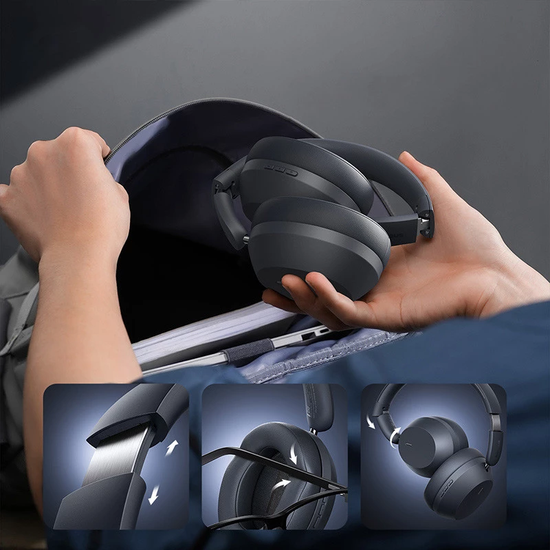 Накладні бездротові навушники Baseus Bass 35 Max (A00070800) – Twilight Grey. Фото 7 з 8